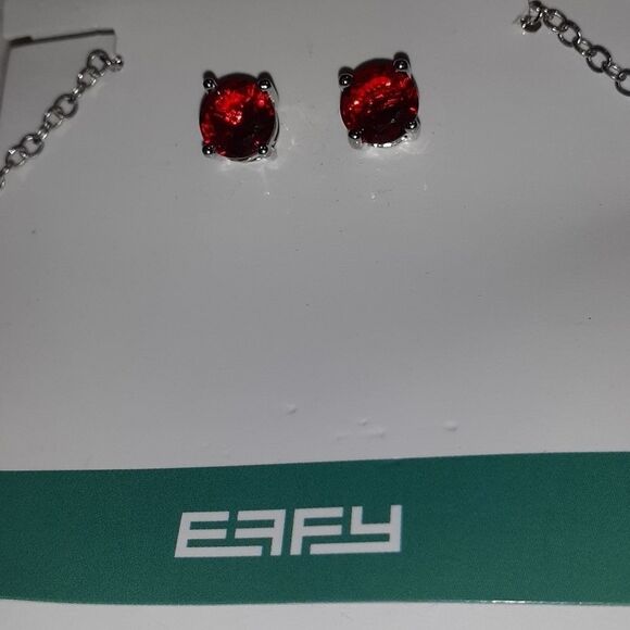 Effy Princess Cruises Necklace & Earrings Set Ruby FINAL PRICE - Picture 2 of 4